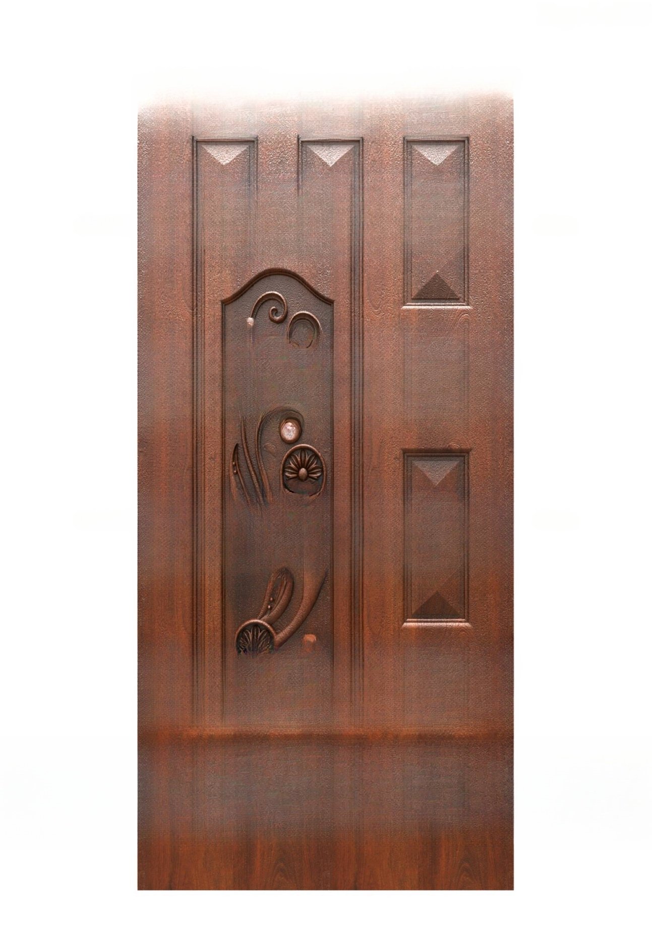 GOLDEN DOORS - PAGE-04 Abstract Floral and Geometric Relief Carved Door Design